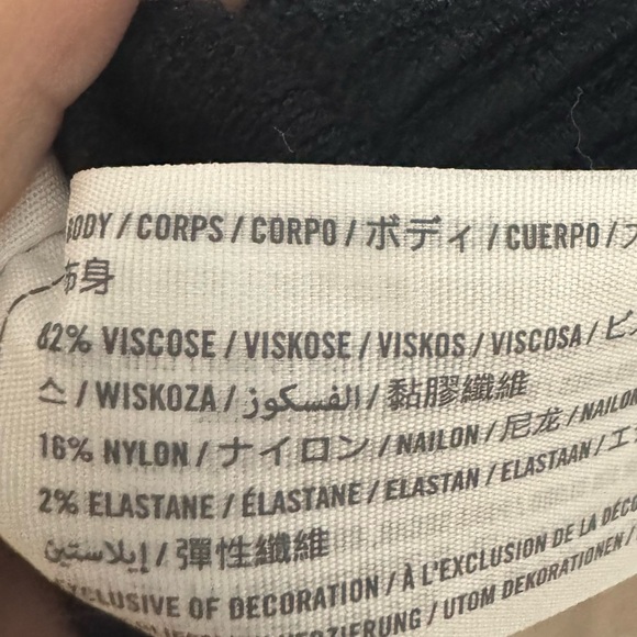 Abercrombie & Fitch Ribbed Black Bodysuit Size Medium - Picture 6 of 6